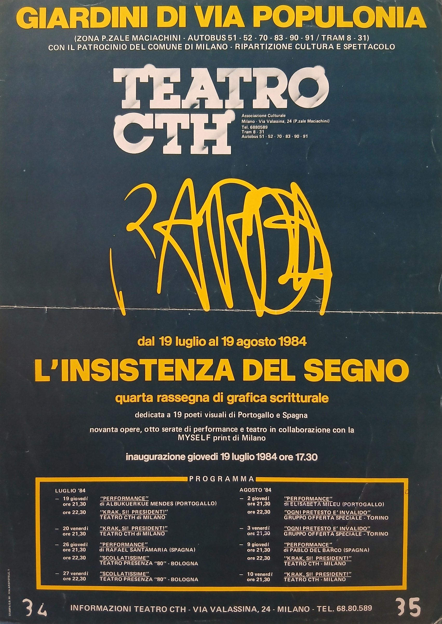 Locandina L'insistenza del segno